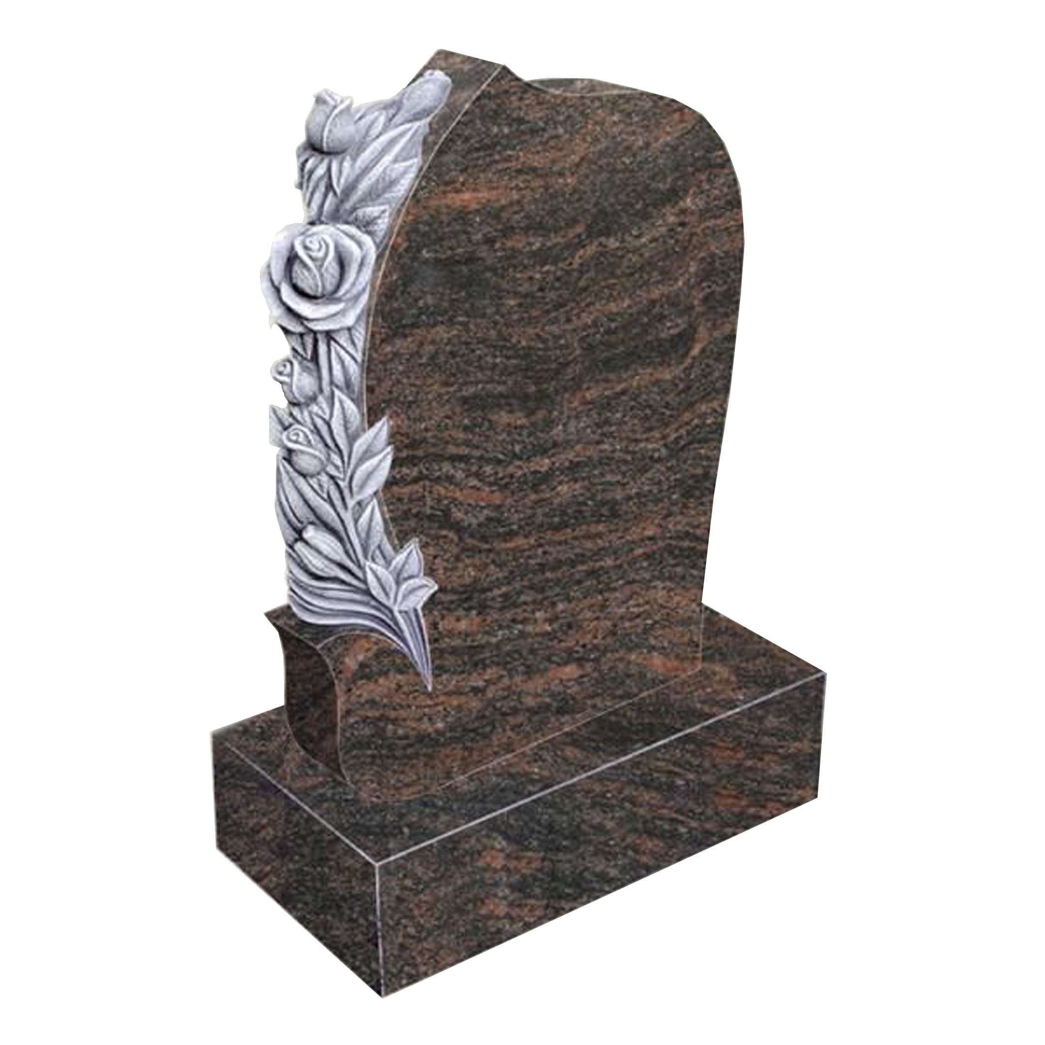 Quid est customized manu sculpsit rosa tombstone?