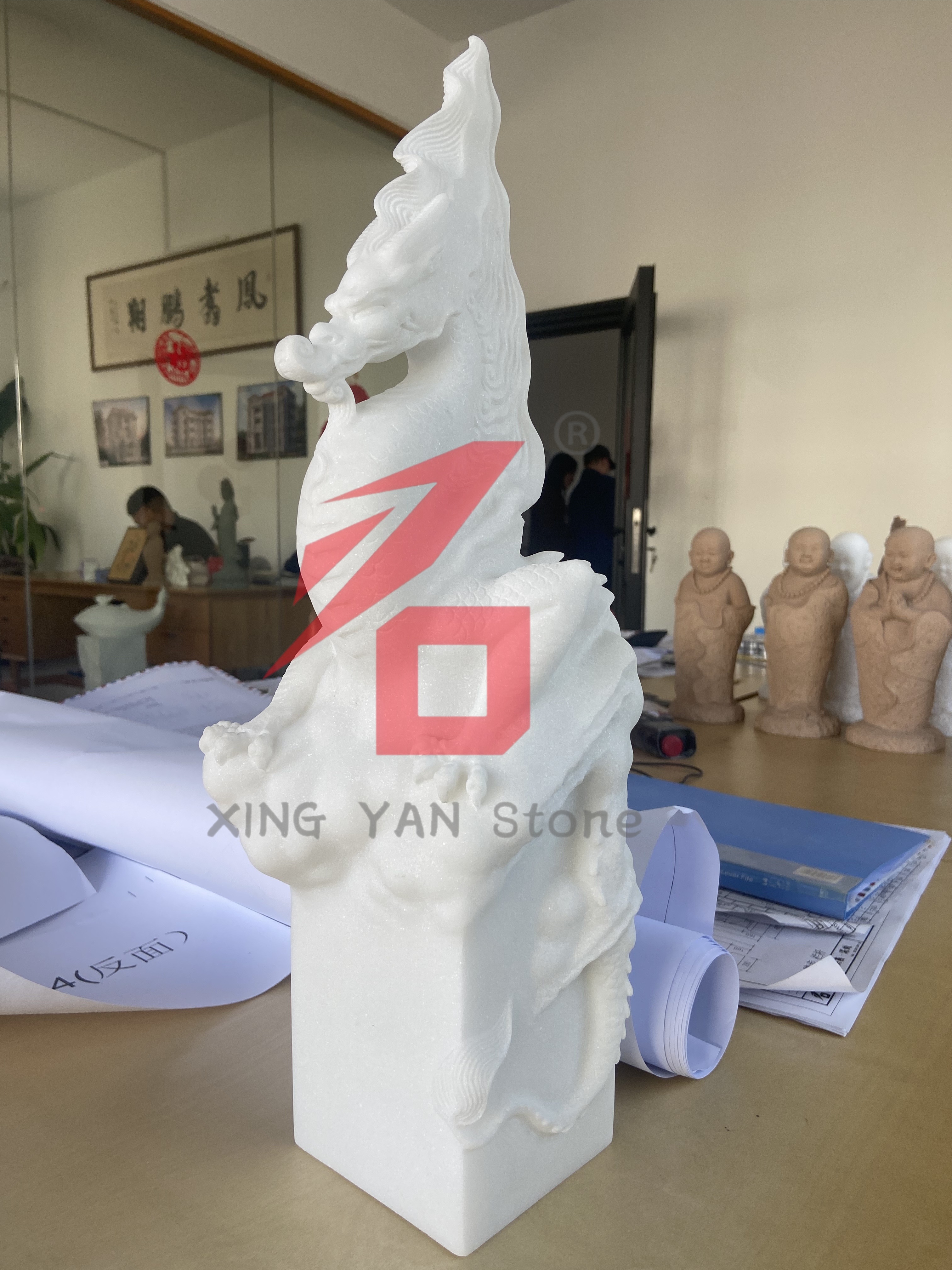 Chinese-style Stone Carvings Lucrum Popularity in Europae et American Memorial mercatis