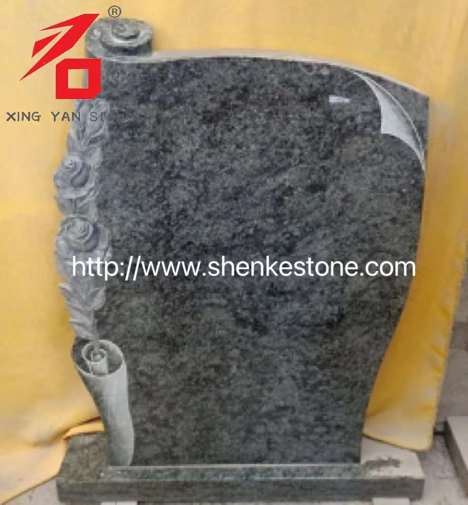 Pulchra sculptos Rose Granite Headstone for sale