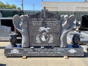 Sinis Xingyan duplex Angelus informibus granite tombstone