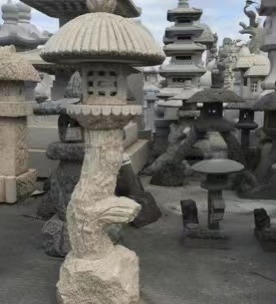 Calidum sale granite lapis lanterns ad horto ornamentum