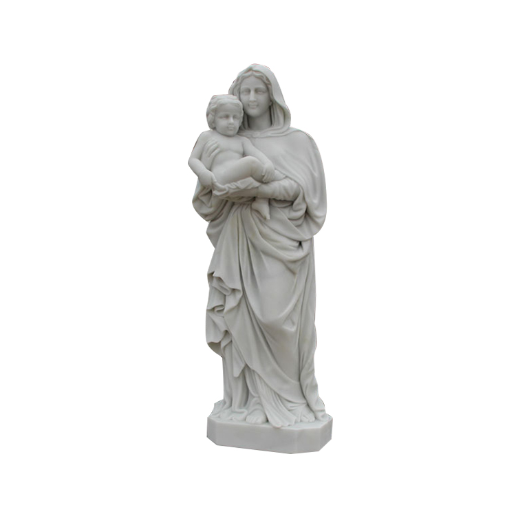 Marmor Virgine Maria Baby Sculptura