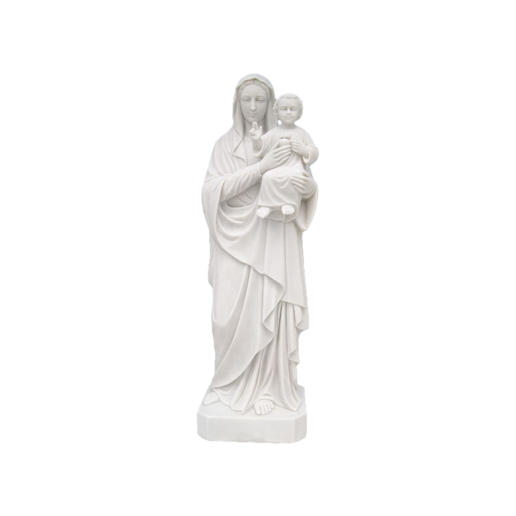 Marmor Virgini Mariae Cum Iesu Infanti Statue