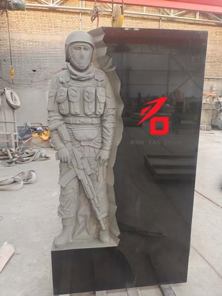 Russian Military Memorial Stone Sculpture