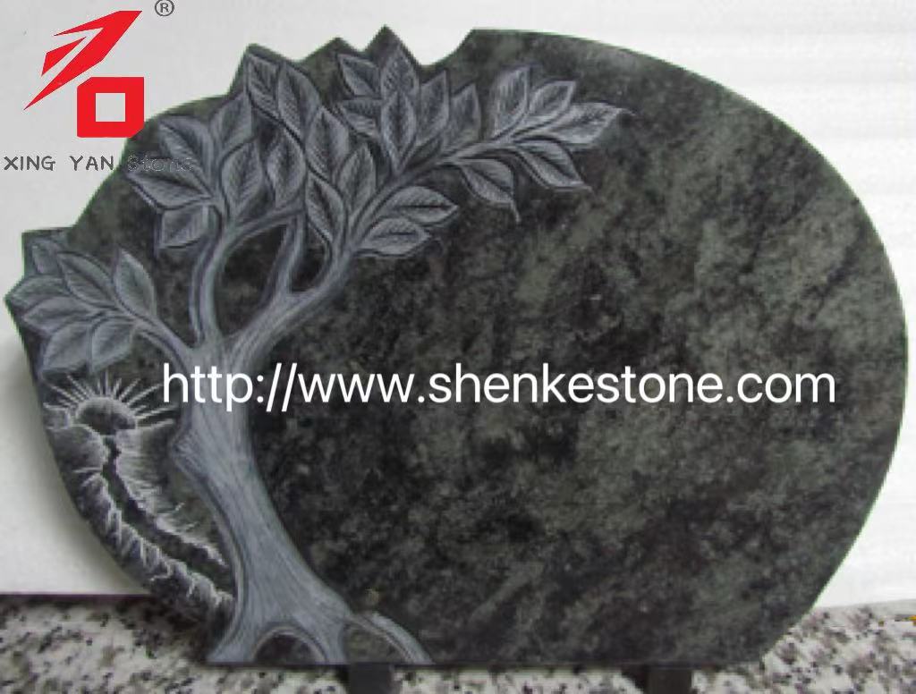 Special viridi granite sculptos memoria plaque
