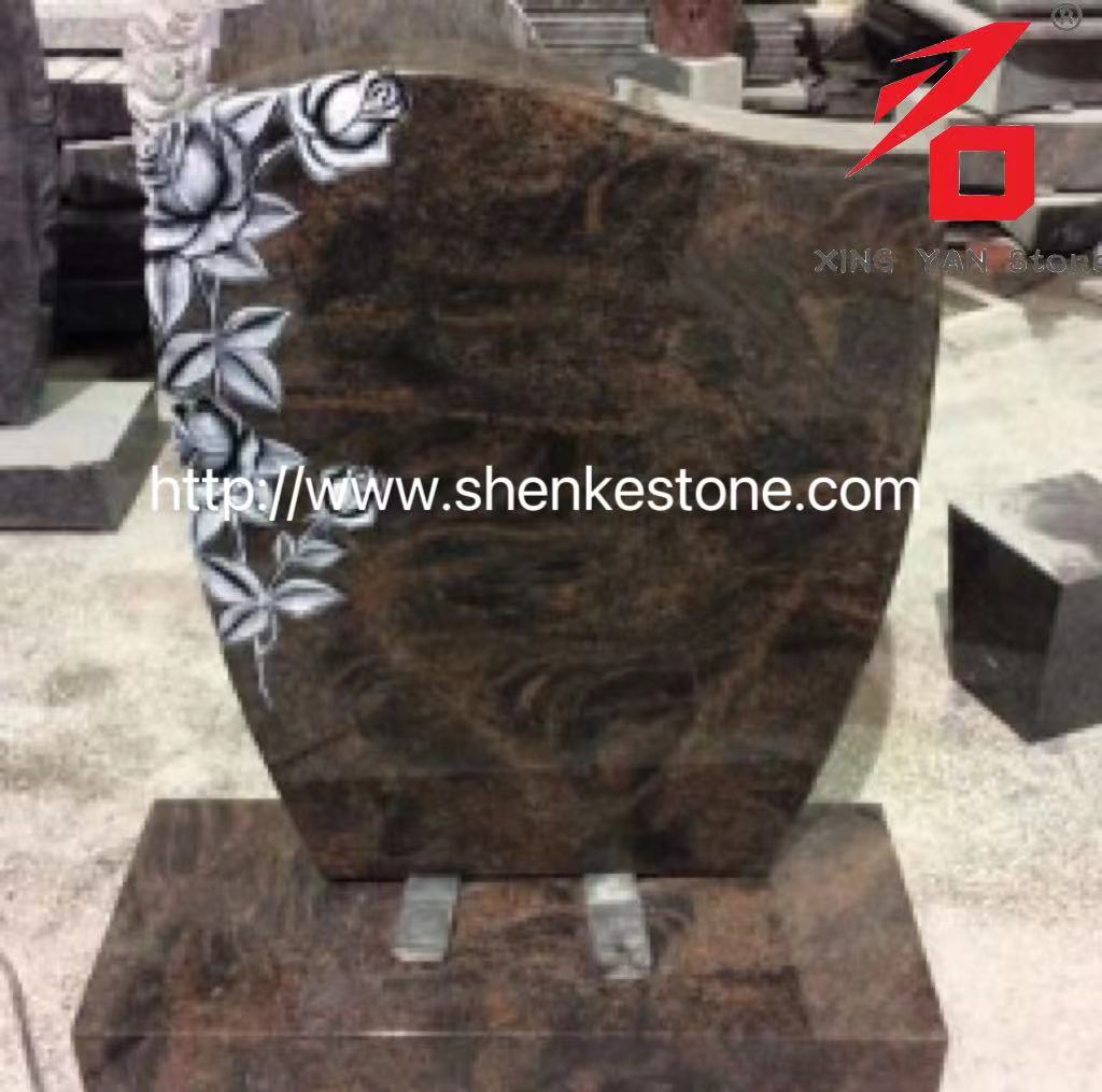 Wholesale Rubrum Aurora Granite monumentum cum sculpsit rosa