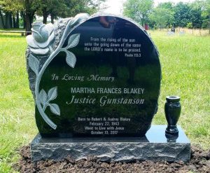 Xingyan customized curvam Rose-sculpsit Memorial Stone