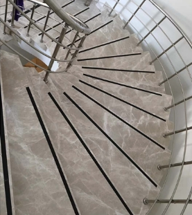 Xingyan Stone Polising scintillans Grey Marble Stair Manufacturer